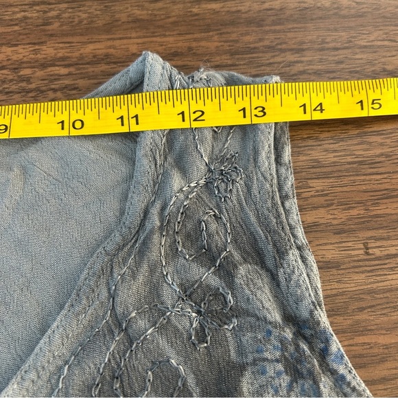 Ananda Design Charcoal Textured Blouse Size OS - Picture 7 of 11